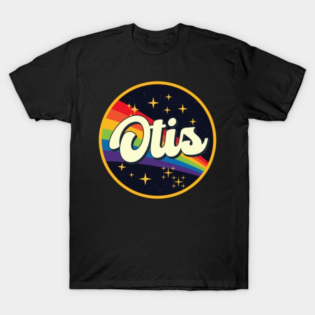 Otis // Rainbow In Space Vintage Style T-Shirt by LMW Art
